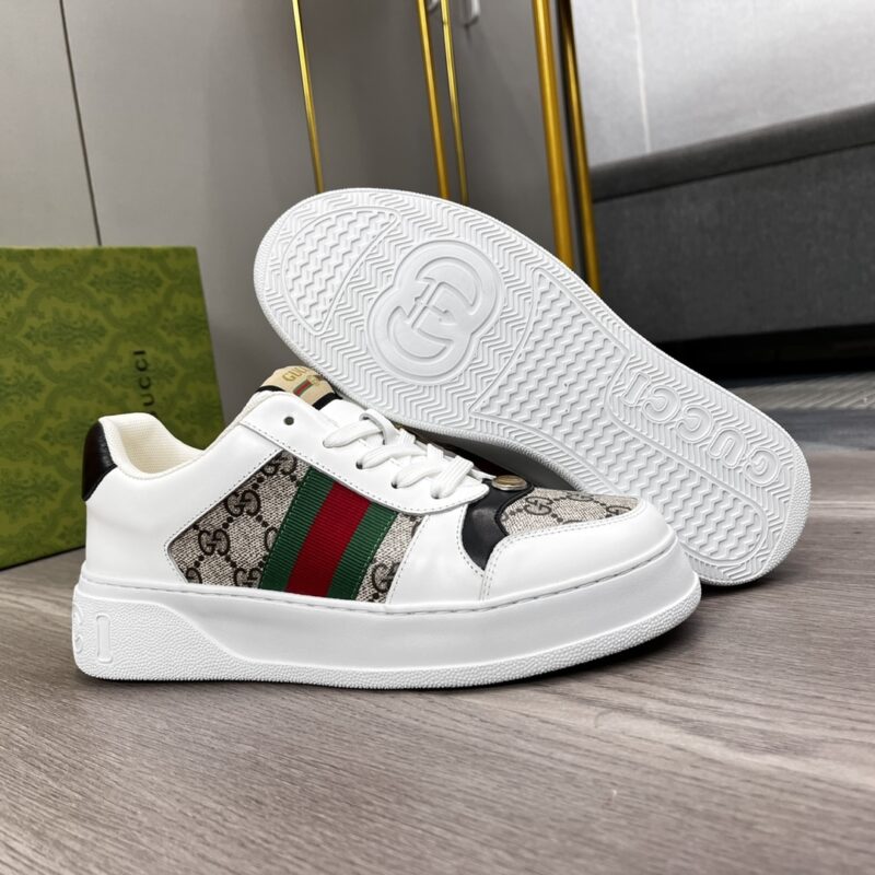 Alternative view of GUCCI SCREENER SNEAKER GG CANVAS WITH WEB WHITE