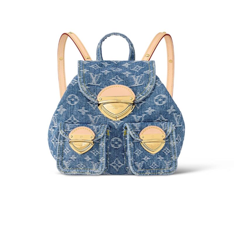 LOUIS VUITTON BACKPACK VENICE DENIM BLUE 20CM M46836