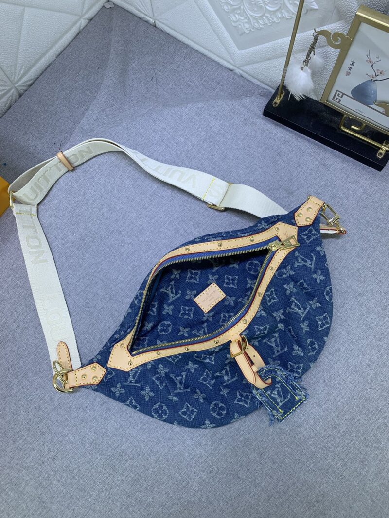 Alternative view of LOUIS VUITTON BUMBAG HIGH RISE DENIM BLUE 38CM M46837