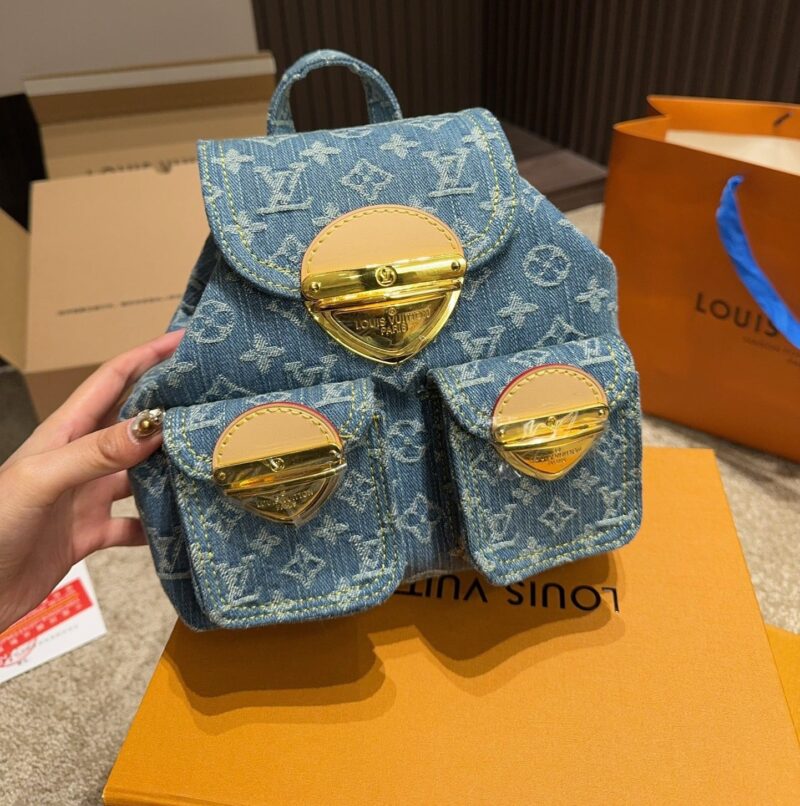 Alternative view of LOUIS VUITTON BACKPACK VENICE DENIM BLUE 20CM M46836