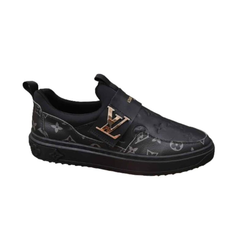 LOUIS VUITTON SLIP ON MONOGRAM BLACK