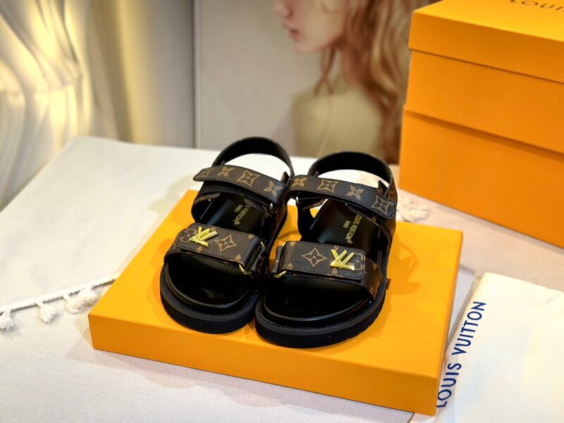 Alternative view of LOUIS VUITTON LV SUNSET FLAT COMFORT SANDAL CACAO BROWN 1ACMY5