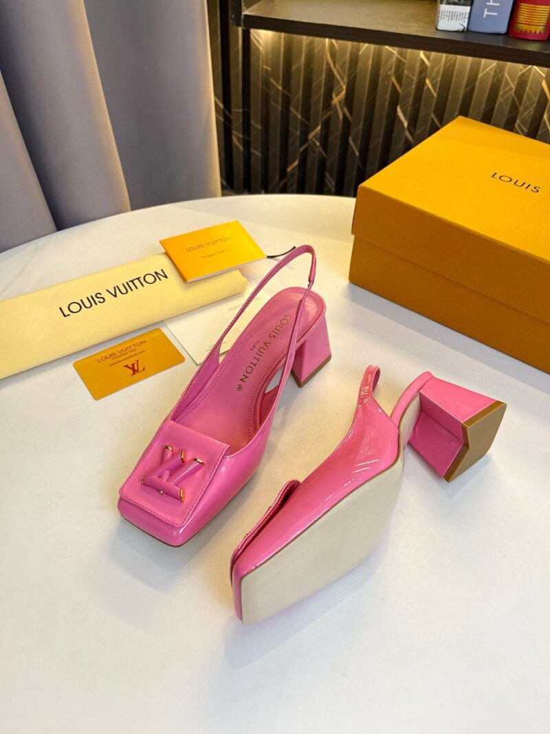 Alternative view of LOUIS VUITTON SHAKE SLINGBACK HIGH HEELS PINK 1AB0WC