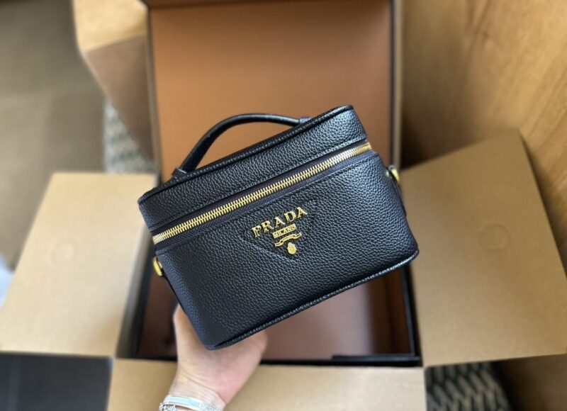 Alternative view of PRADA LEATHER MINI BAG BLACK 20CM 1BH202 2DKV F0632 V OOM