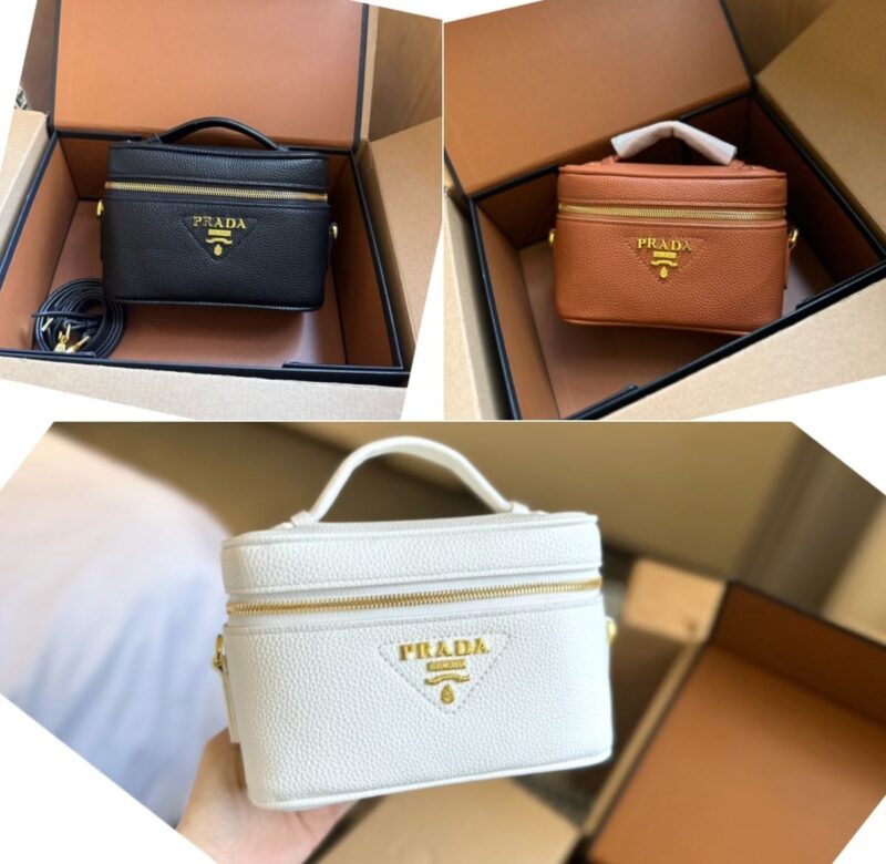 Alternative view of PRADA LEATHER MINI BAG WHITE 20CM 1BH202 2DKV F03MS V OOM
