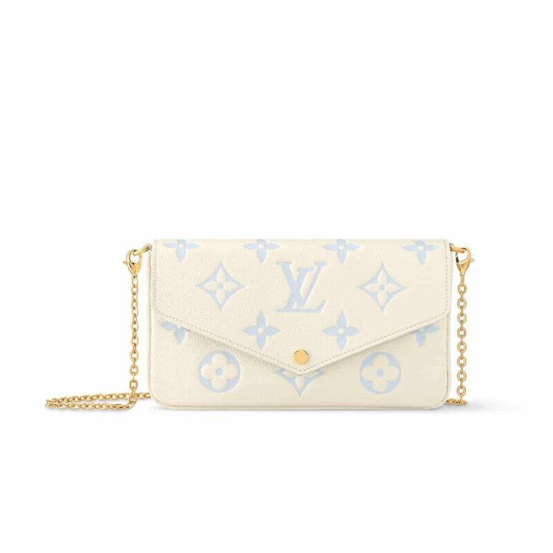 LOUIS VUITTON FÉLICIE POCHETTE BAG CANDY BLUE 21CM M83025