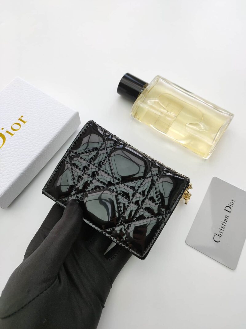 Alternative view of DIOR LADY MINI WALLET BLACK 10.5CM S0178ONMJ_M900