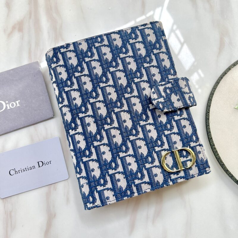 Alternative view of DIOR OBLIQUE JACQUARD WALLET BLUE 19CM