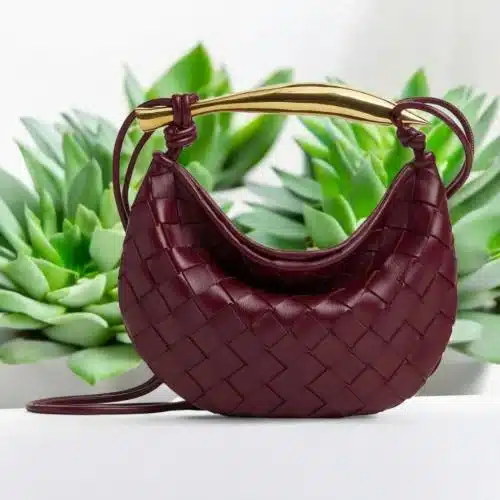 Alternative view of BOTTEGA VENETA SARDINE HANDLE BAG BURGUNDY RED 20CM 744267VCPP12250