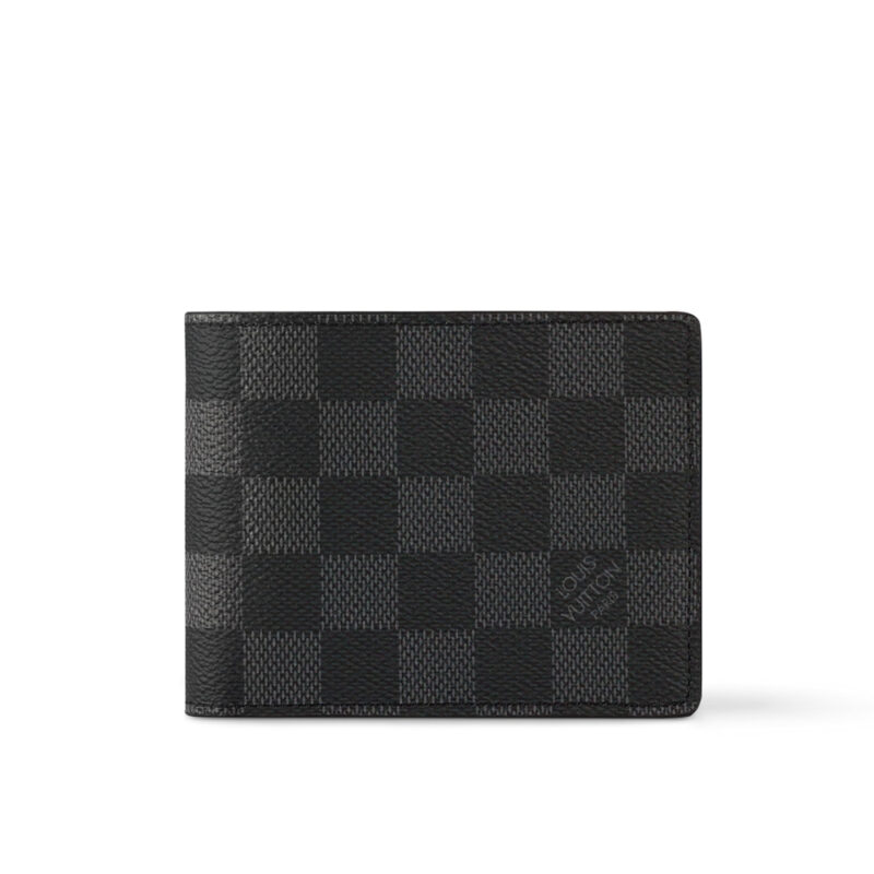 LOUIS VUITTON SLENDER WALLET DAMIER GRAPHITE CANVAS BLACK 11CM N63261