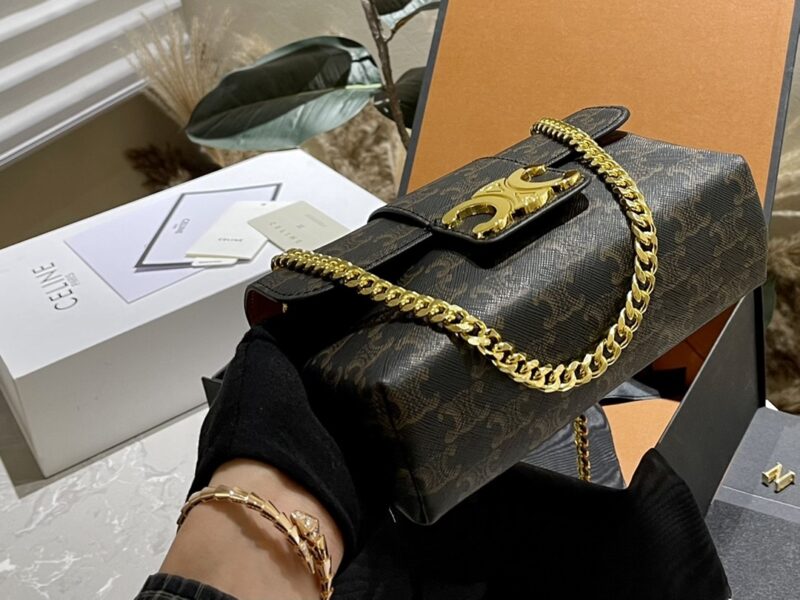 Alternative view of CELINE MEDIUM CELINE VICTOIRE BAG IN TRIOMPHE CANVAS TAN 23CM 115852FRH 04LU