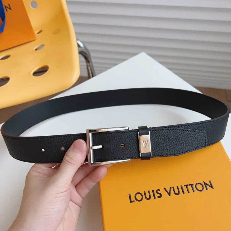 Alternative view of Louis Vuitton LV City Pin Belt Silver Hardware Black 35Mm M0542S