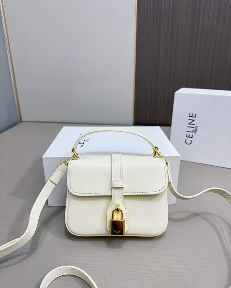 Alternative view of CELINE MINI TABOU IN SMOOTH WHITE 17CM 10L343FB6 01HI