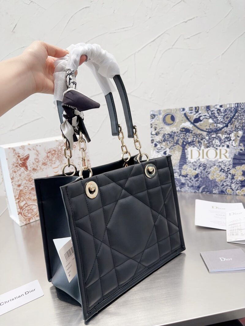 Alternative view of DIOR ESSENTIAL TOTE BAG ARCHICANNAGE CALFSKIN WHITE 26CM