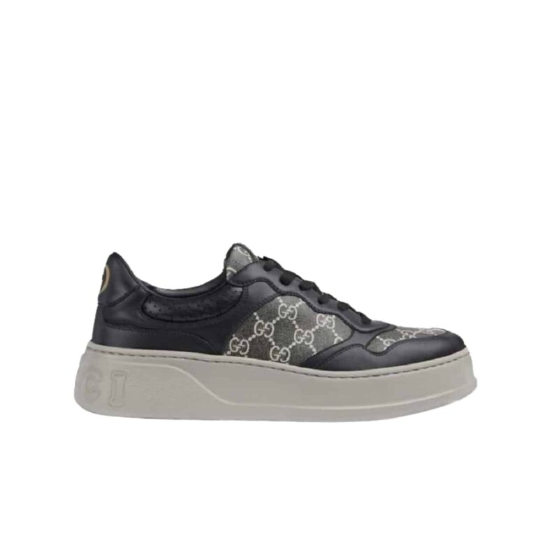 GUCCI MEN'S GG TRAINER SUPREME CANVAS BLACK ‎669582 AACOD 1072