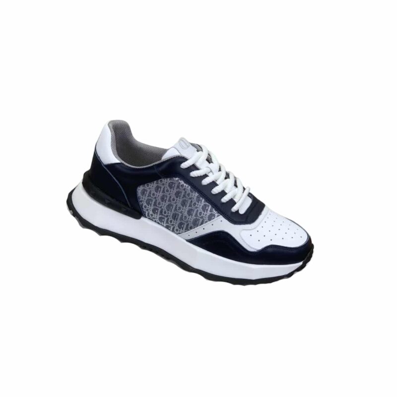 DIOR RUNNER SNEAKER SMOOTH CD PATTERN BLACK AND WHITE