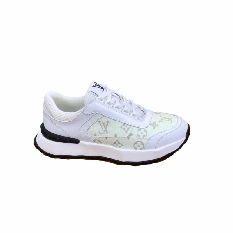 LOUIS VUITTON LV MONOGRAM LEATHER SNEAKER IN WHITE