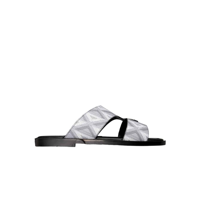 DIOR ALIAS SANDAL GRAINED DIAMOND CANVAS GRAY