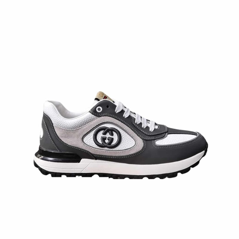 GUCCI DOUBLE G MEN'S RUN SNEAKER GRAY