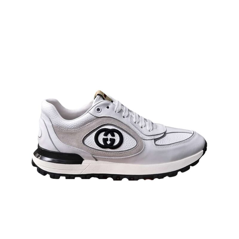 GUCCI DOUBLE G MEN'S RUN SNEAKER BEIGE