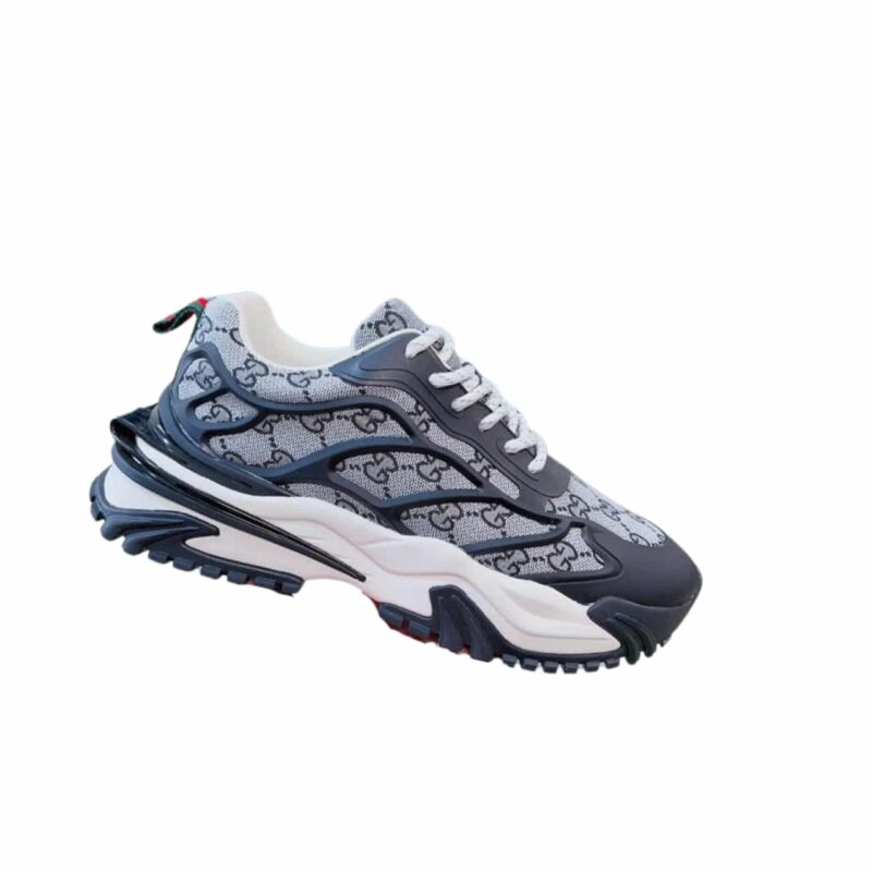 GUCCI GG MEN’S SNEAKER RUBBER LEATHER GREY