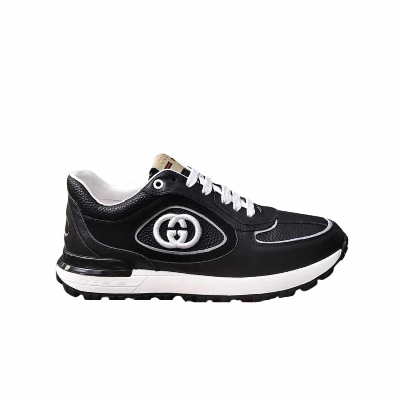 GUCCI DOUBLE G MEN'S RUN SNEAKER BLACK
