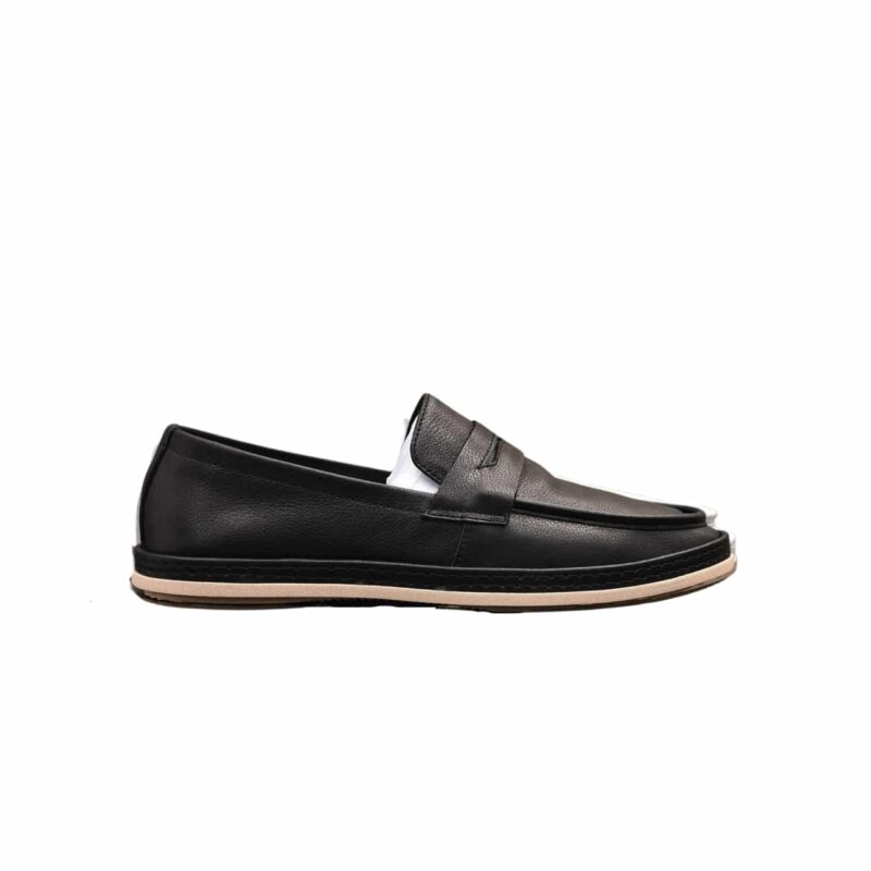PRADA MEN'S FLAT LOAFERS LEATHER BLACK