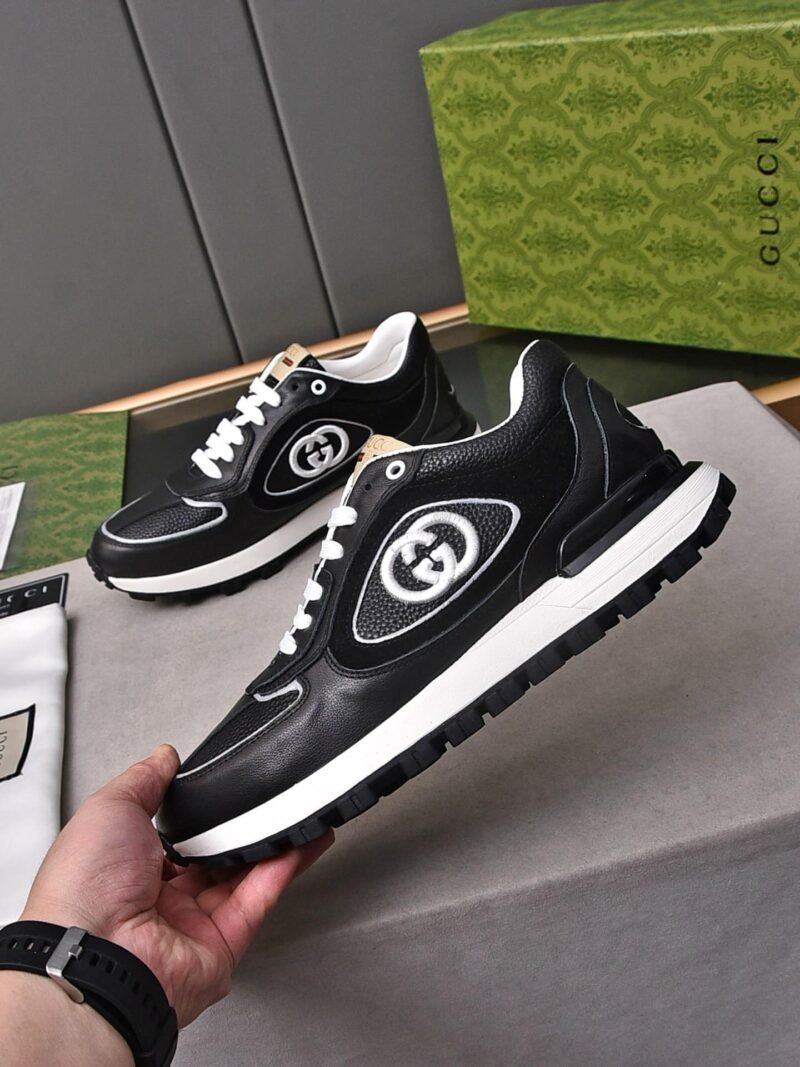 Alternative view of GUCCI DOUBLE G MEN'S RUN SNEAKER BLACK