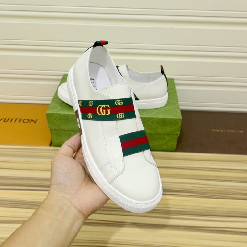 Alternative view of GUCCI GG SLIP ON SNEAKER LEATHER WHITE