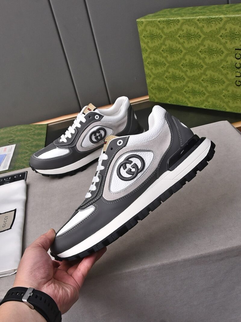 Alternative view of GUCCI DOUBLE G MEN'S RUN SNEAKER GRAY