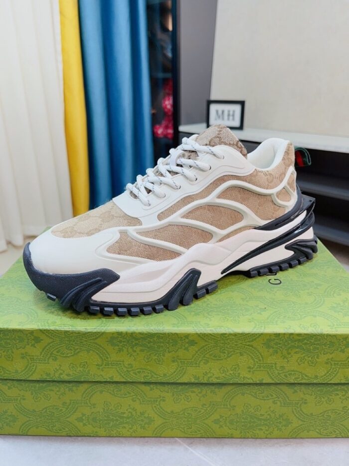 Alternative view of GUCCI GG MEN’S SNEAKER RUBBER LEATHER BEIGE