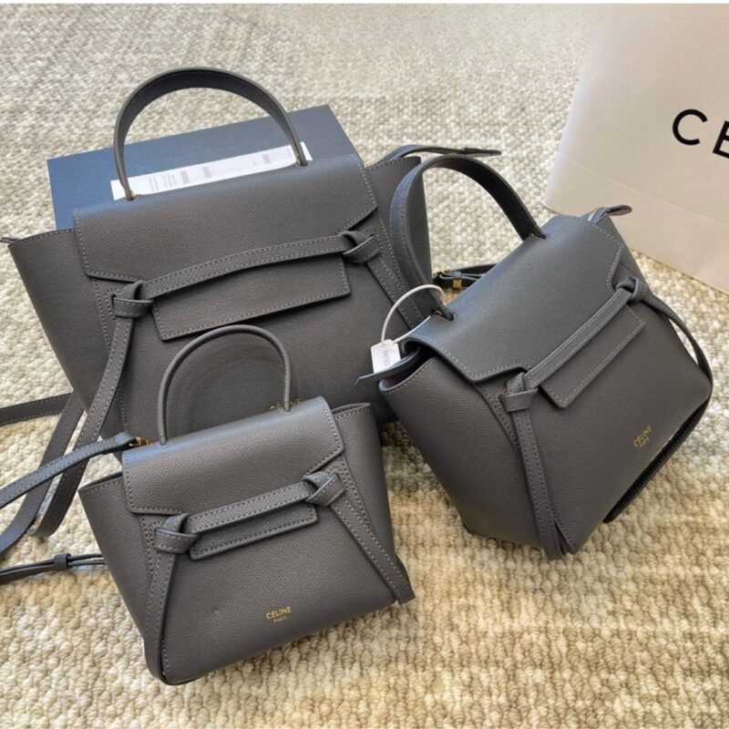 Alternative view of CELINE NANO BELT BAG IN GRAINED GREY 20CM 189003ZVA 10DC