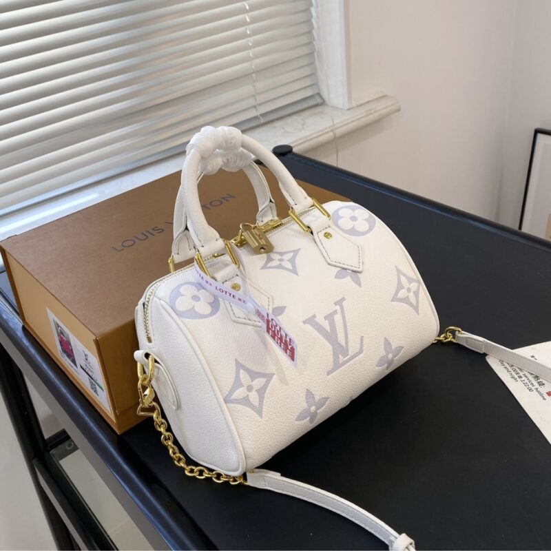Alternative view of LOUIS VUITTON SPEEDY BANDOULIÈRE BAG 20 LATTE AND BUBBLE TEA 20CM