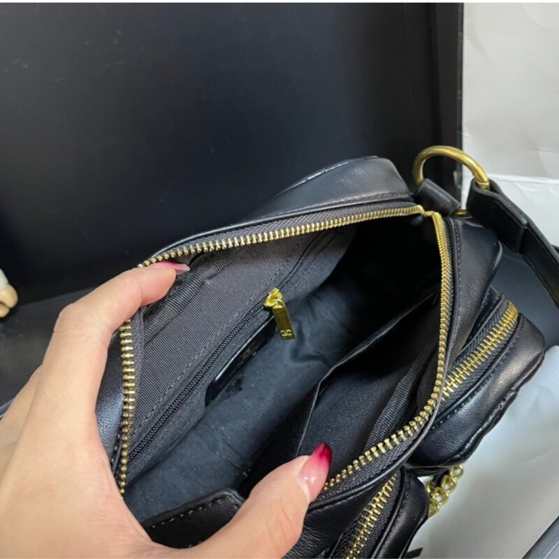 Alternative view of CHANEL QUILTED SMALL CAMERA CASE CALFSKIN BLACK 22CM