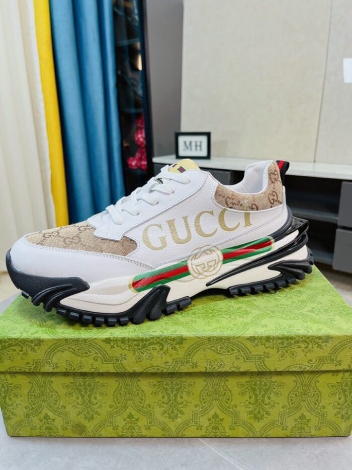 Alternative view of GUCCI GC RHYTHON LEATHER SNEAKER WHITE