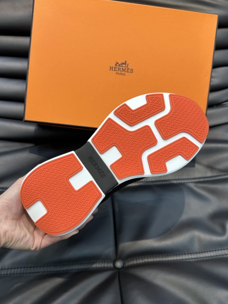 Alternative view of HERMES HEROS SNEAKER BLACK ORANGE H232985ZH05400