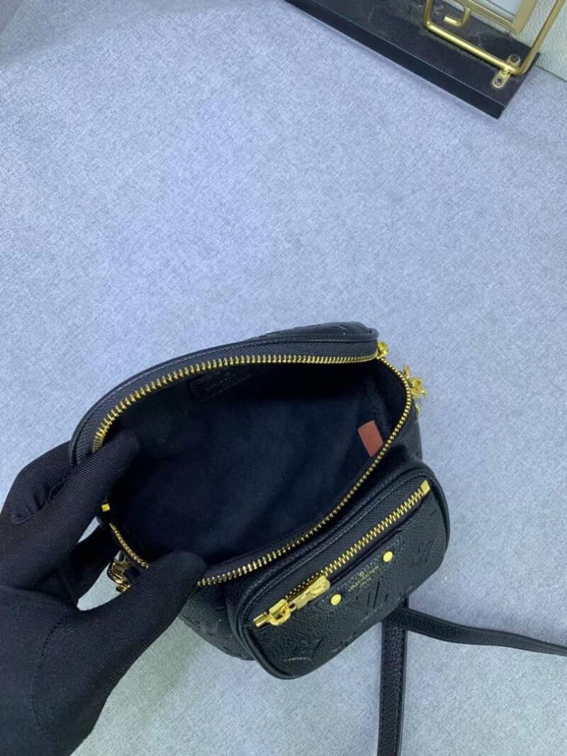 Alternative view of LOUIS VUITTON MINI BUMBAG BLACK MONOGRAM EMPREINTE 17CM M46917