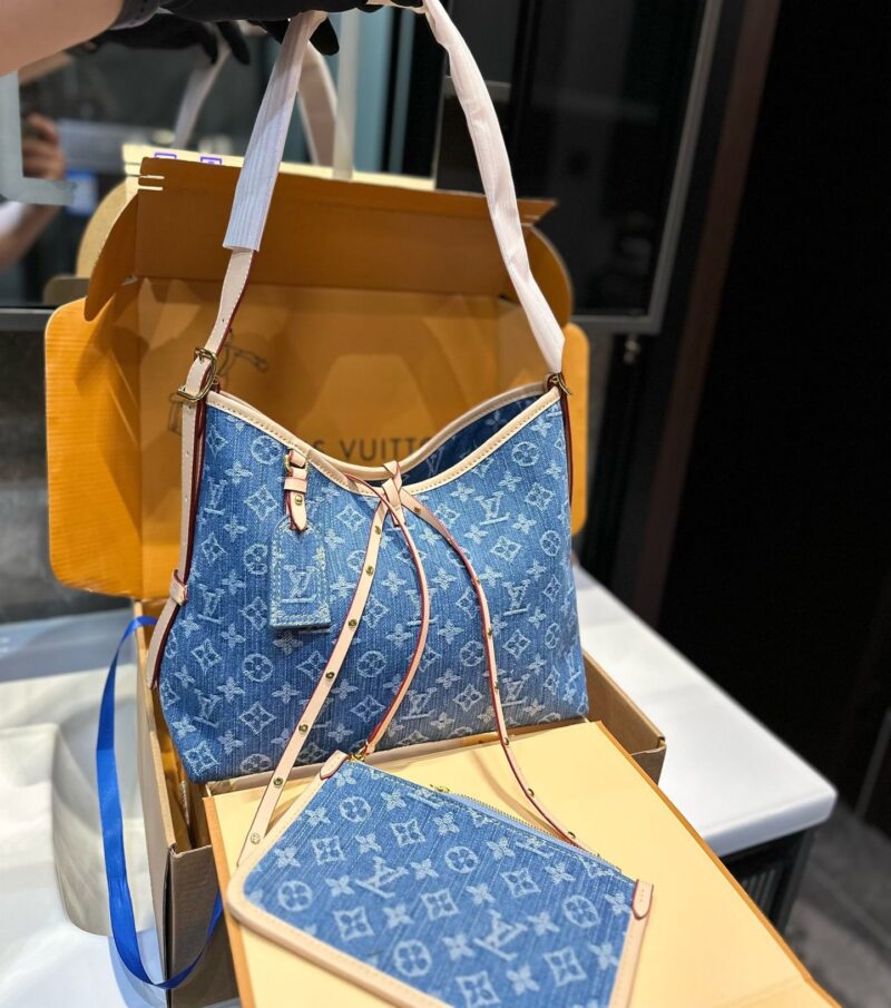 Alternative view of LOUIS VUITTON CARRYALL PM DENIM BLUE 28CM M46855