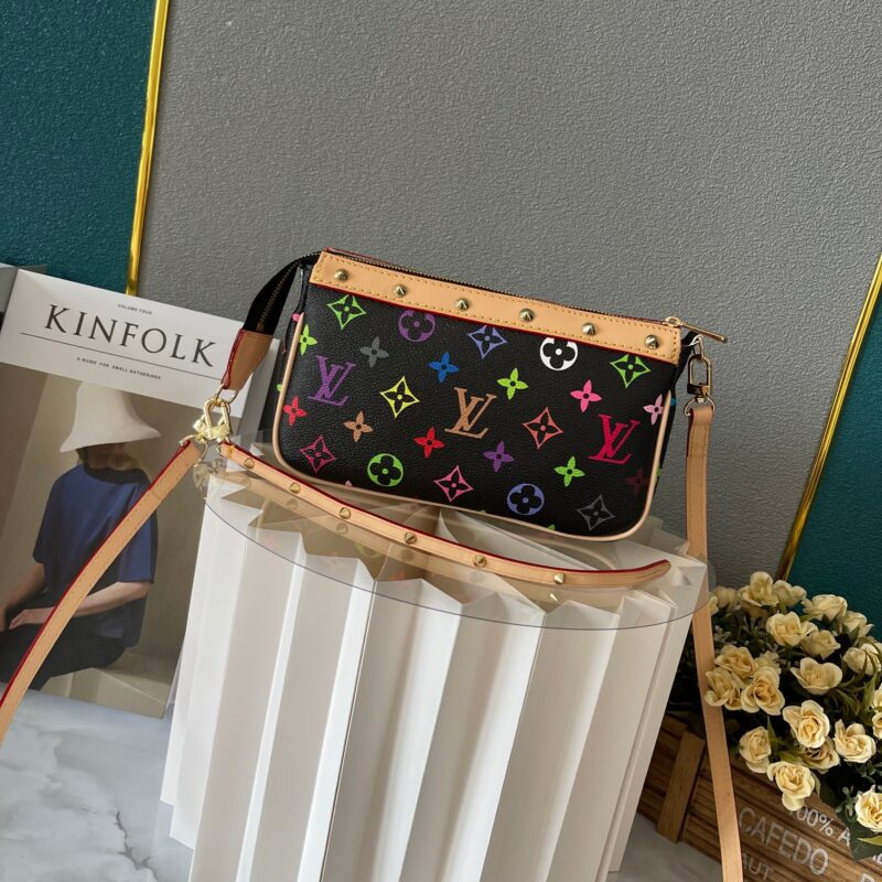 Alternative view of LOUIS VUITTON POCHETTE ACCESSOIRES MONOGRAM MULTICOLORE BLACK 22CM