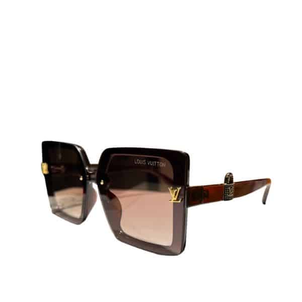 LOUIS VUITTON LOCK SQUARE SUNGLASSES BROWN