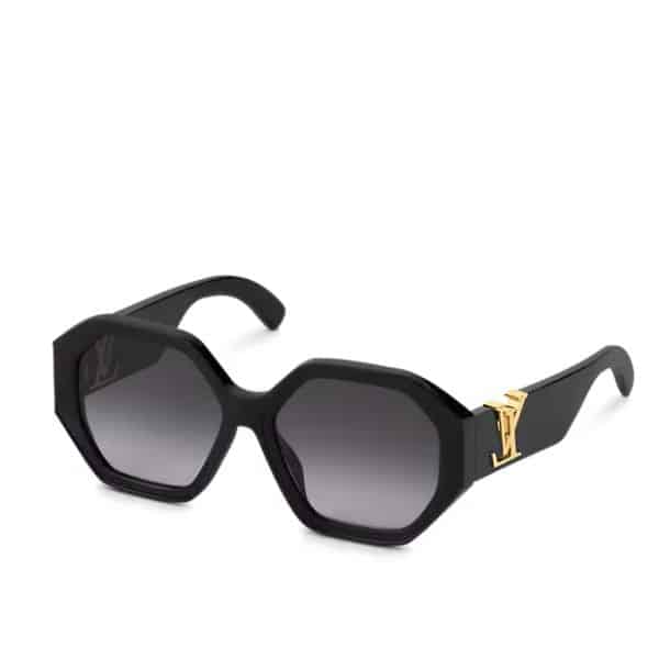 LOUIS VUITTON LV ICON ROUND GLASSES BLACK Z1728E