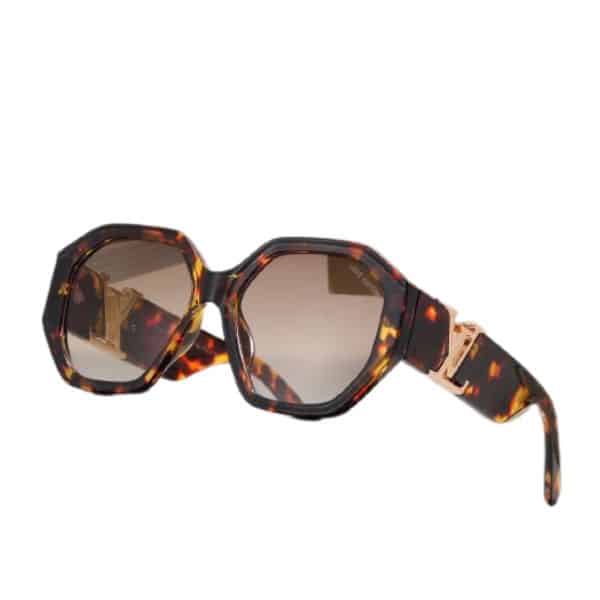 LOUIS VUITTON LV ICON ROUND GLASSES DARK TORTOISE BROWN