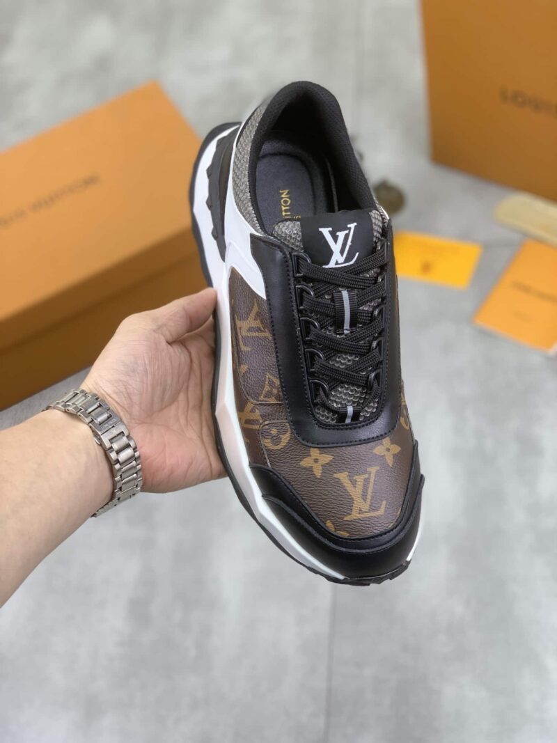 Alternative view of LOUIS VUITTON LV MONOGRAM LEATHER SNEAKER IN WHITE AND BROWN