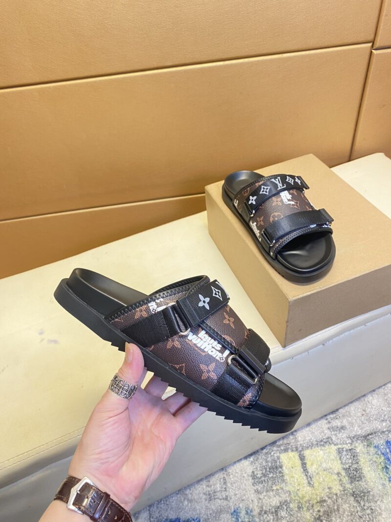 Alternative view of LOUIS VUITTON LV MONOGRAM SANDAL WITH LOGO BROWN