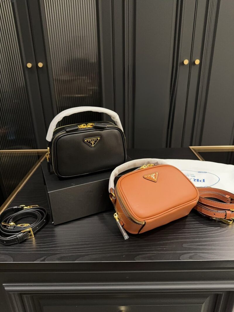 Alternative view of PRADA ODETTE LEATHER MINI BAG BLACK 18CM 1BH203 ASK F0002 V OVO