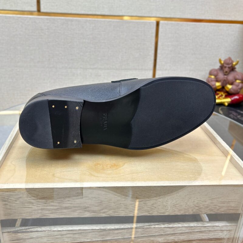 Alternative view of PRADA SAFFIANO LEATHER PENNY LOAFERS BLACK