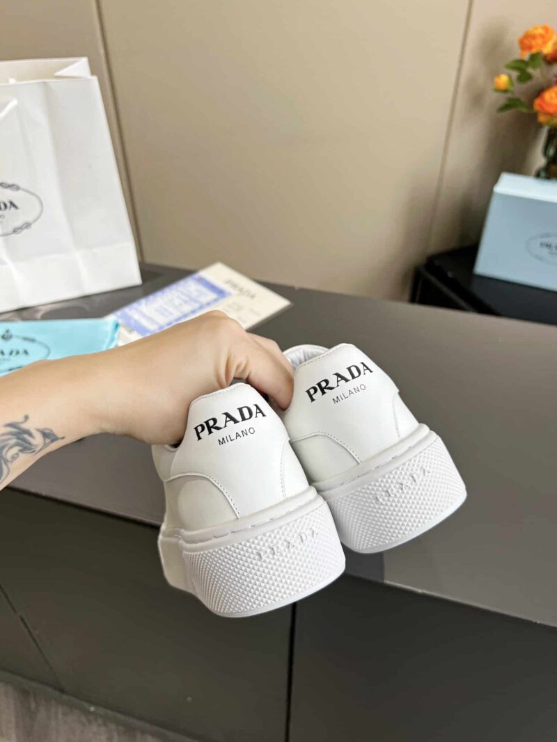 Alternative view of PRADA SNEAKERS IN WHITE LEATHER WITH WHITE