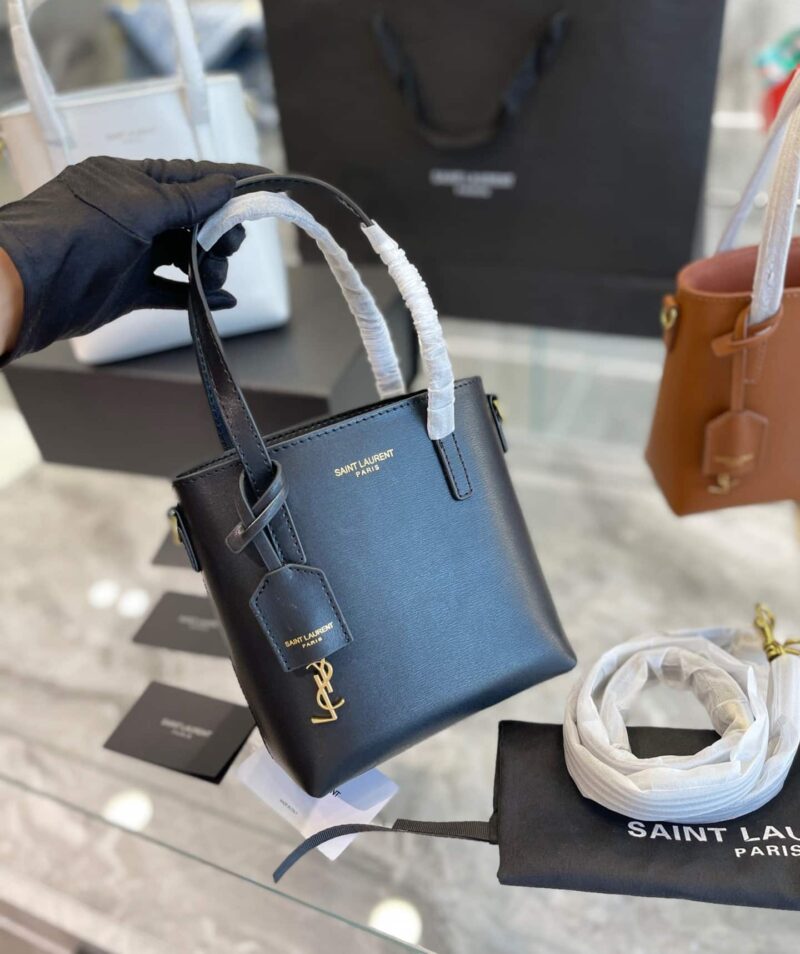 Alternative view of SAINT LAURENT SHOPPING SAINT LAURENT MINI BAG IN BOX BLACK 18CM 773995AADDI1000