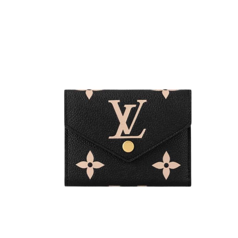 LOUIS VUITTON VICTORINE WALLET BLACK/BEIGE 12CM M80968