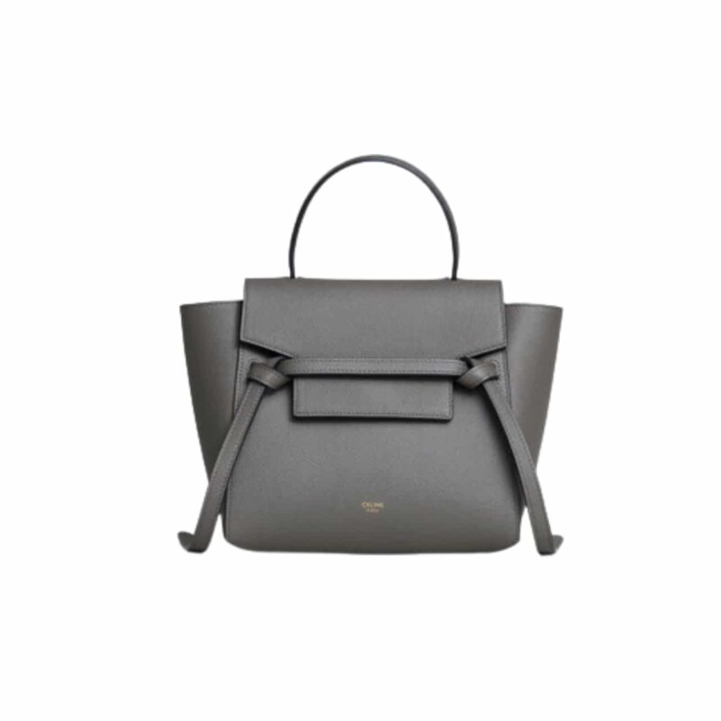 CELINE NANO BELT BAG IN GRAINED GREY 20CM 189003ZVA 10DC